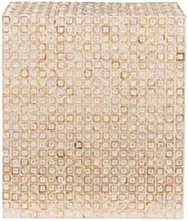 Ivory Square Accent Table C299591