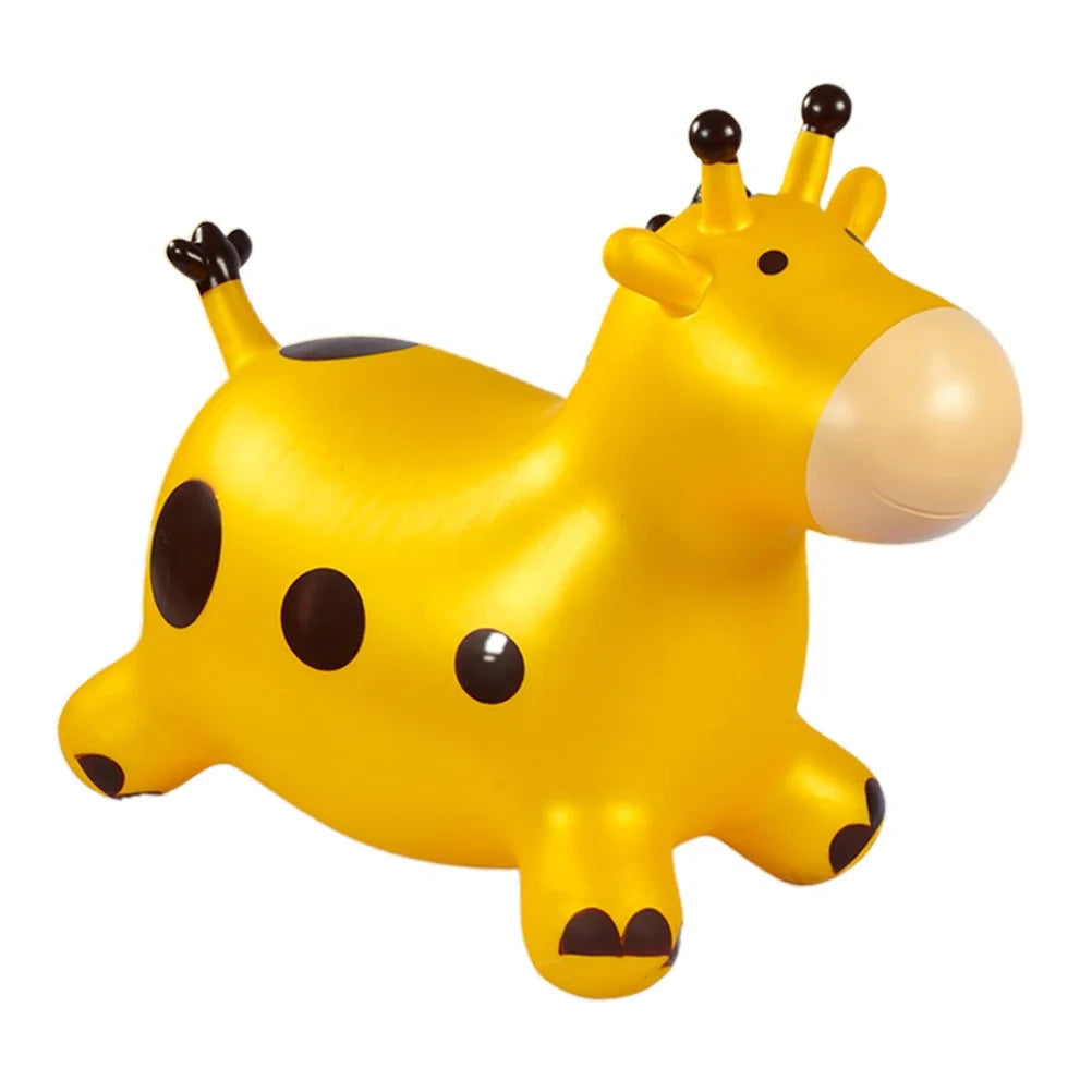 Inflatable Bouncing Horse Toy with Air Pump (Yellow) F126