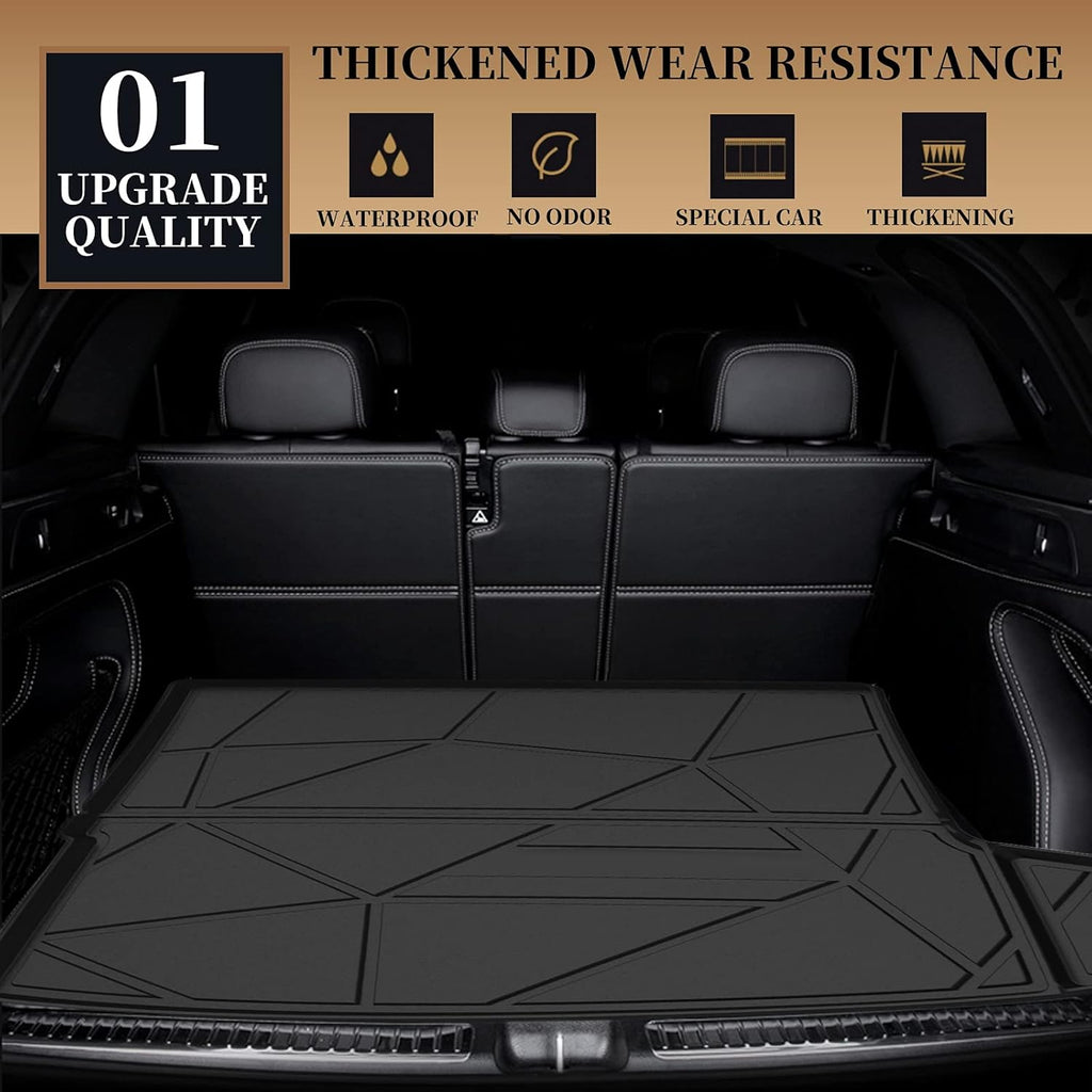 Black TPO All Weather Heavy Duty Waterproof Rear Cargo Tray Trunk Floor Mat Protector N900498