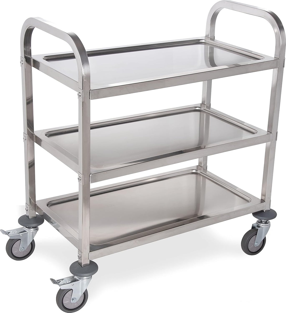 3 Shelf Stainless Steel Utility Cart, 400 Pound Capacity A360333