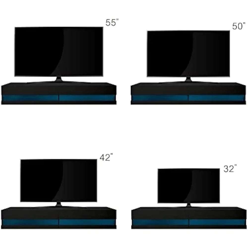 71-Inch Mounted Floating TV Stand Wall Cabinet Fits TVs Up to 80 Inches X789