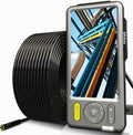 50FT Dual-Lens Industrial Endoscope 5'' IPS Screen Waterproof Camera with Light J18487