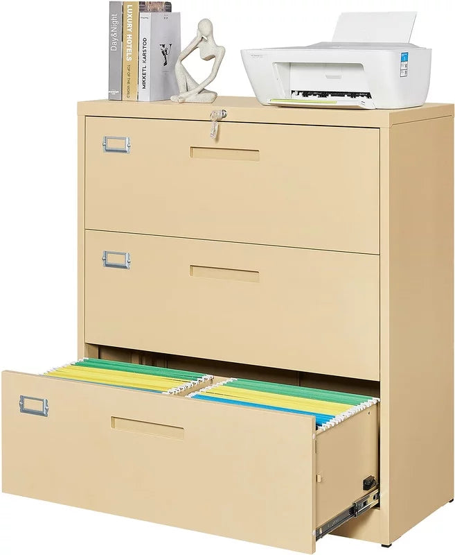3 Drawer Lockable Metal File Cabinet W800819