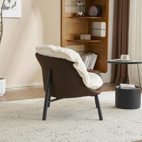 Black & Gray Velvet Barrel Chair with Metal Legs S948599