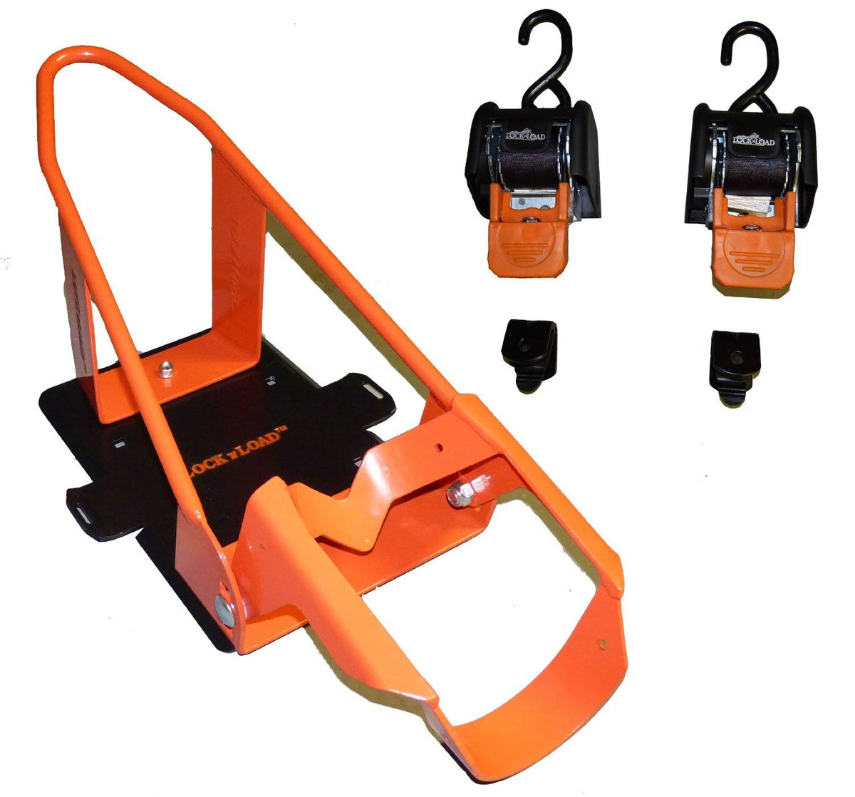 Orange Black Motorcycle Wheel Chock Combo Kit L6332