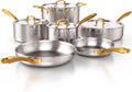 Tri-Ply Stainless Steel Hammered Cookware Set P888