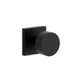Leather Rosette Double Dummy with Brass Knob in Satin Black J7613