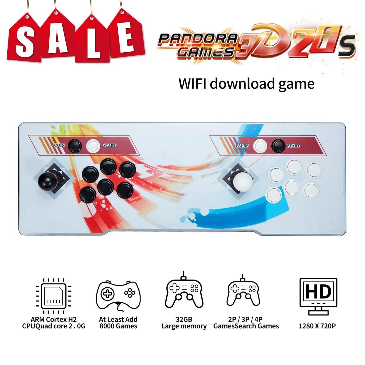 8000 Games in 1 Arcade Game Console F552