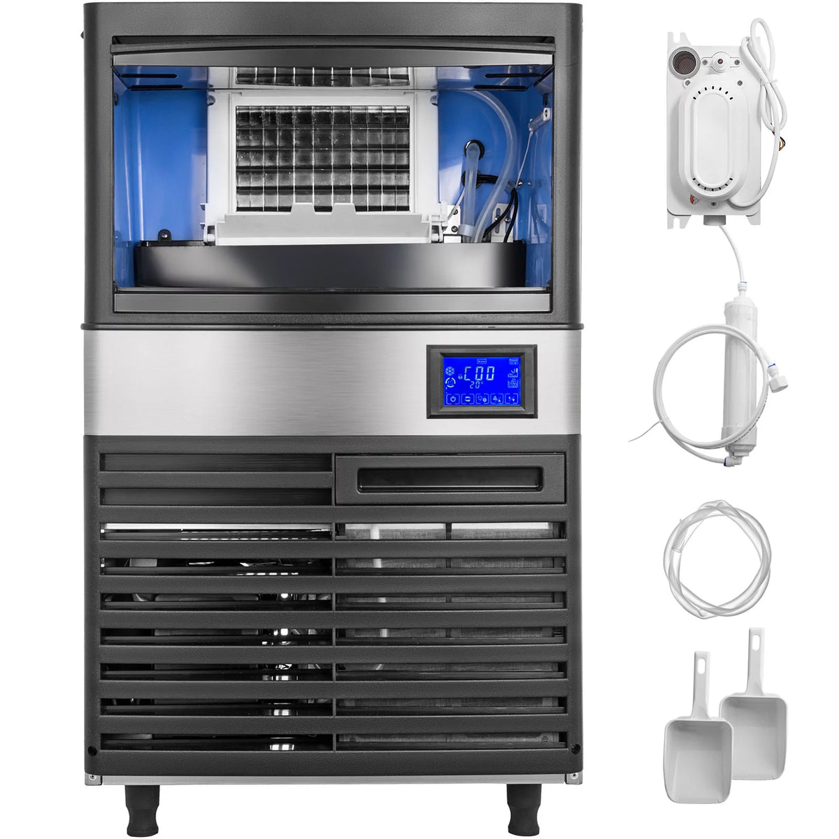 Commercial Ice Maker 132lbs/24h Stainless Steel B709328
