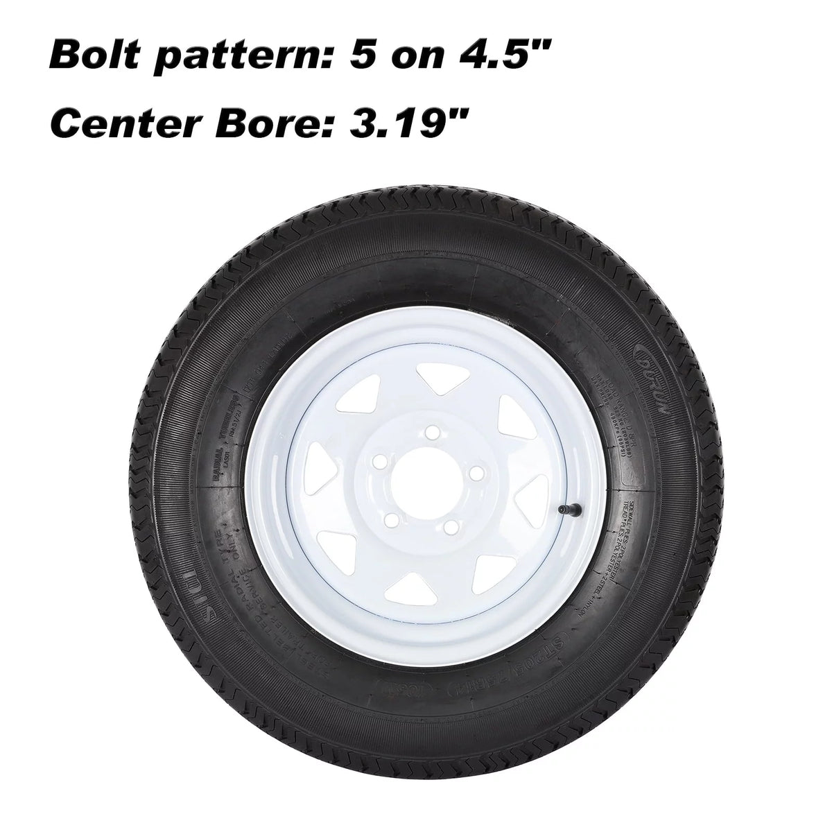 ST205/75R14 8-Ply Trailer Tire with Rim Set of 2 Q111