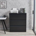 Black 3 Drawer File Cabinet W573