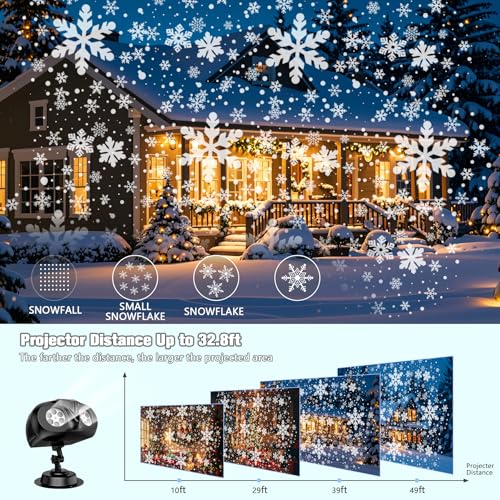 3D Ocean Wave & 72 HD Patterns Holiday Projection Light with Remote T144281