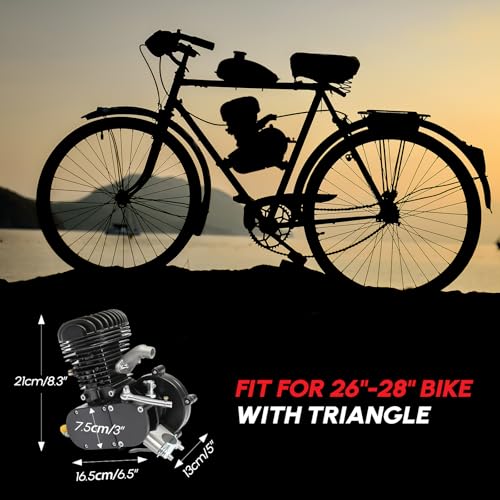 100cc 2 Stroke Gas Bicycle Engine Motor Kit for 26-28" V-Frame Bikes K42885