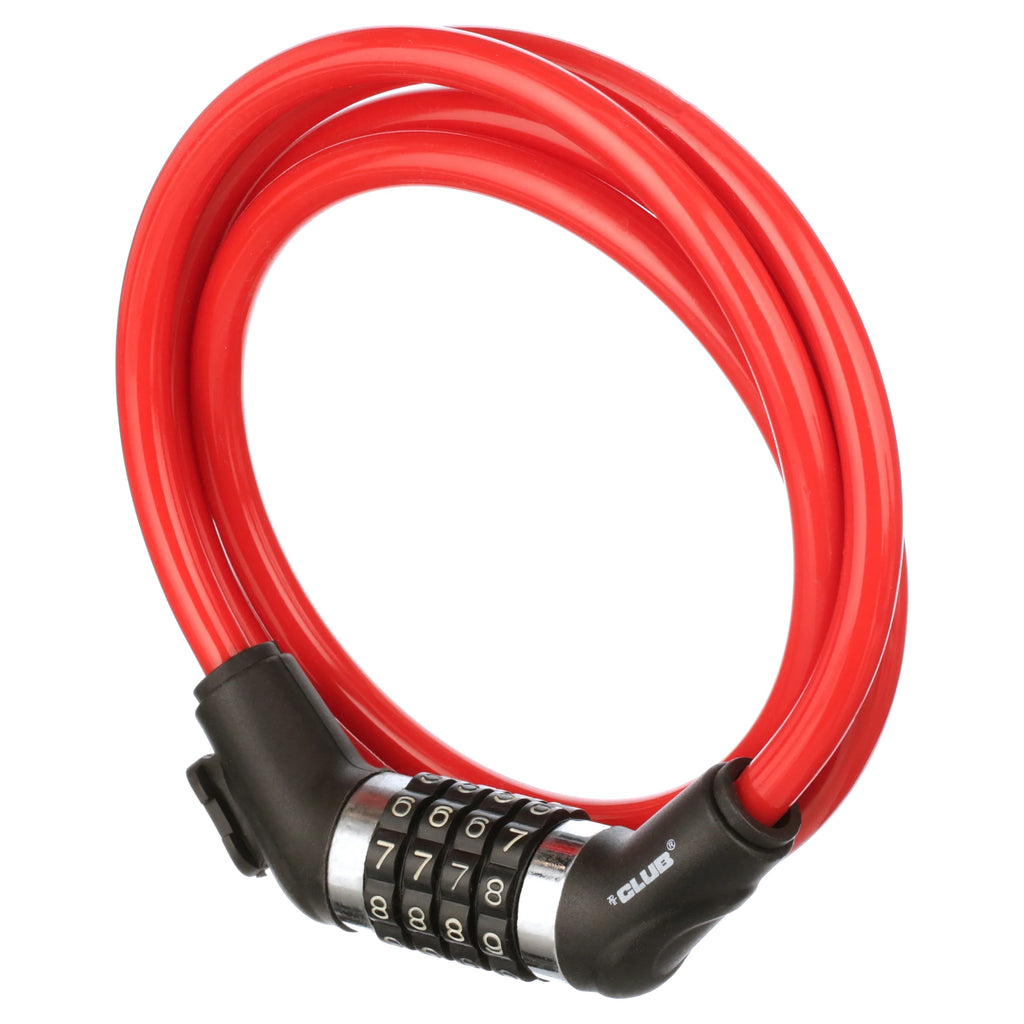 Red 6 Foot Resettable Cable Lock J3471