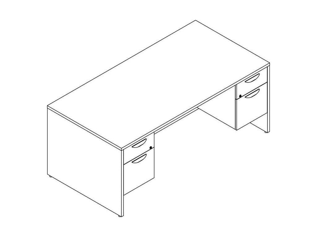 Gray Elm Laminate Desk Unit T518