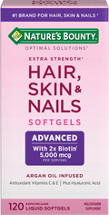 Advanced Hair, Skin and Nail Biotin & Vitamins A, C, & E Softgels, 120 Ct F4178