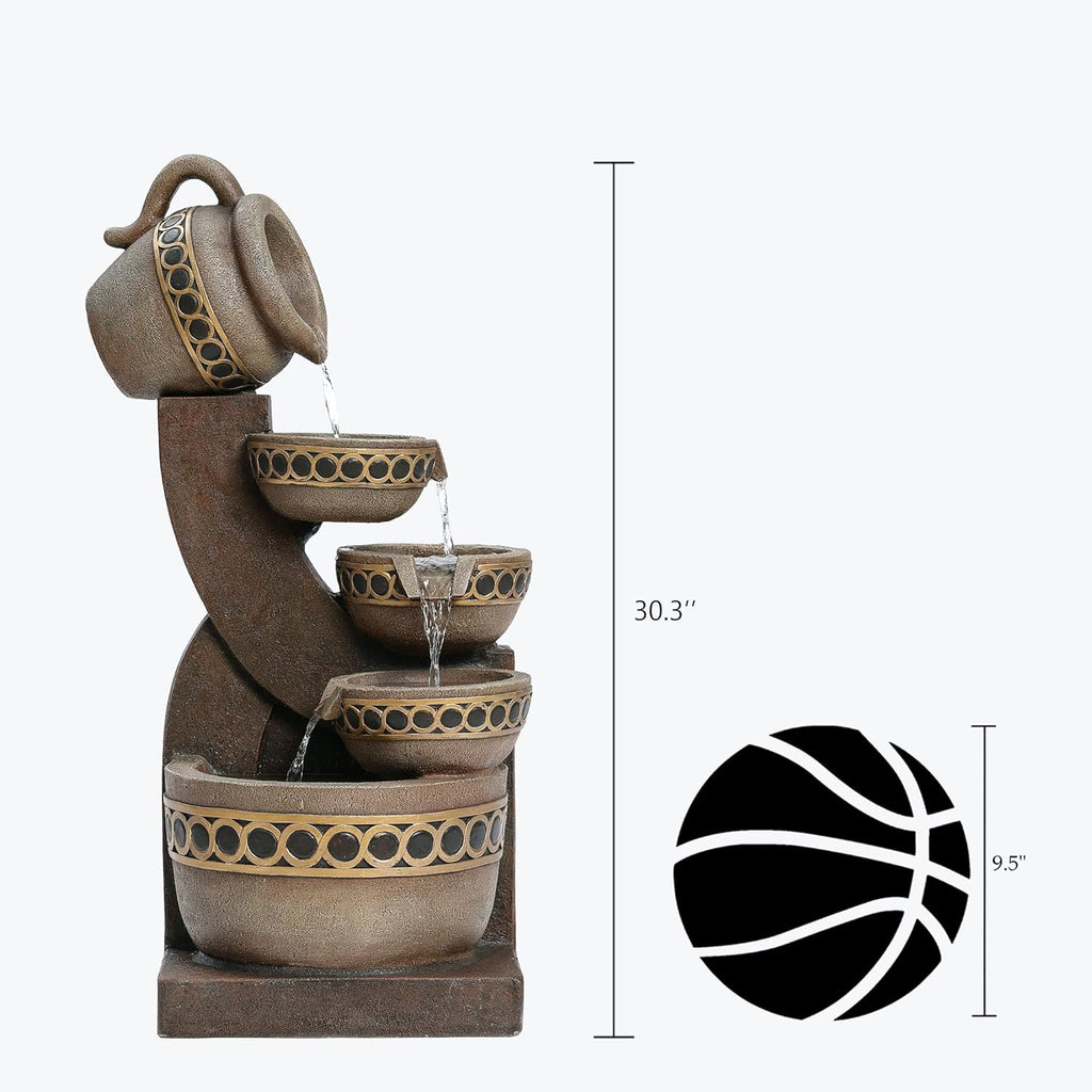 5 Tiered Polyresin Outdoor Water Fountain Z19084