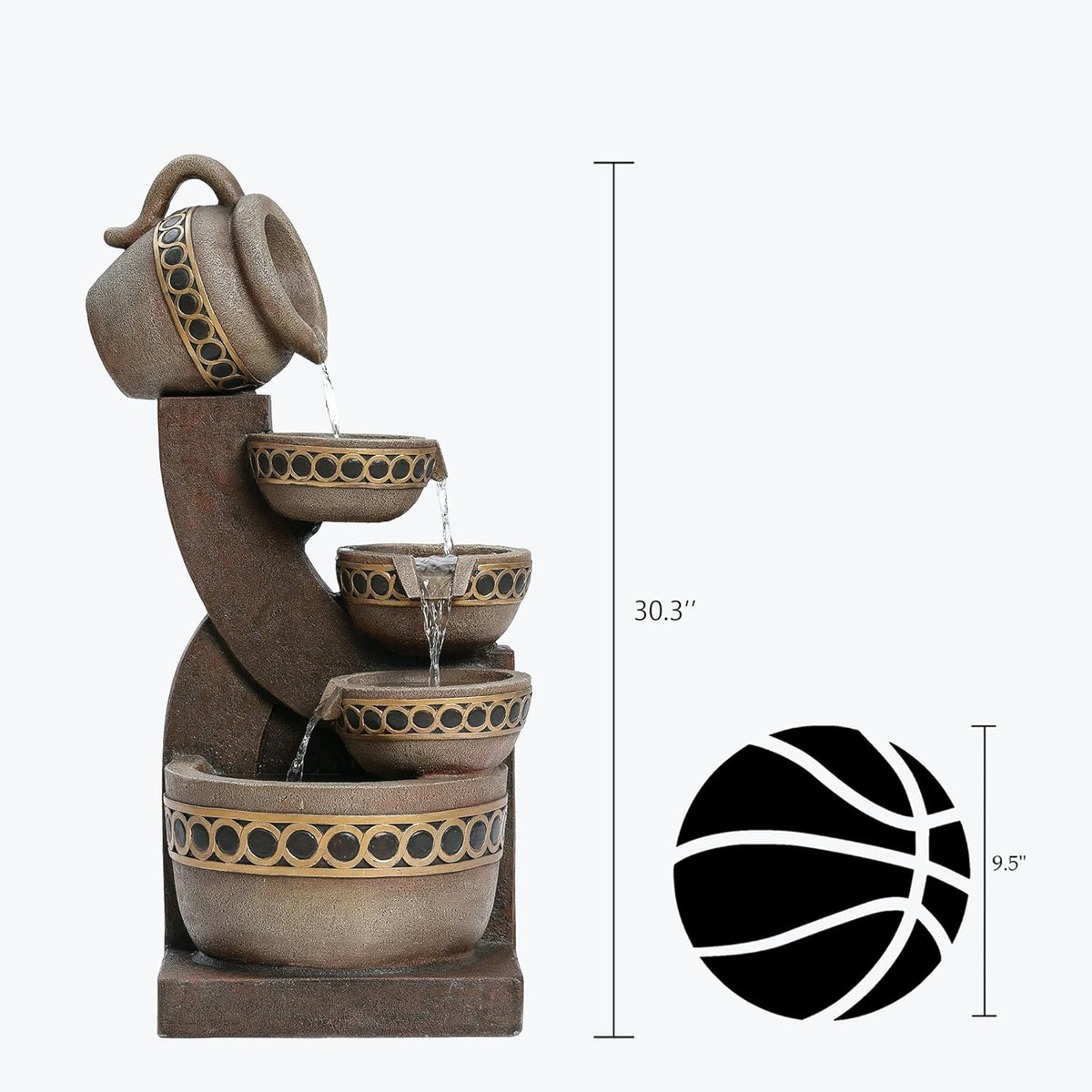5 Tiered Polyresin Outdoor Water Fountain Z19084