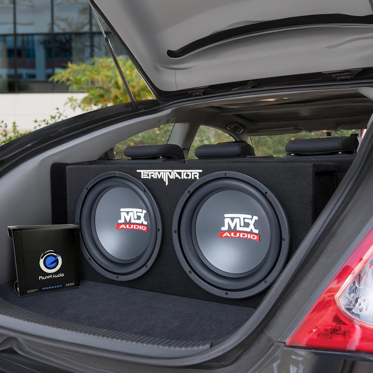 12" 1200 Watt 4 Ohm Dual Loaded Car Audio Subwoofer Package with Sub Enclosure B926