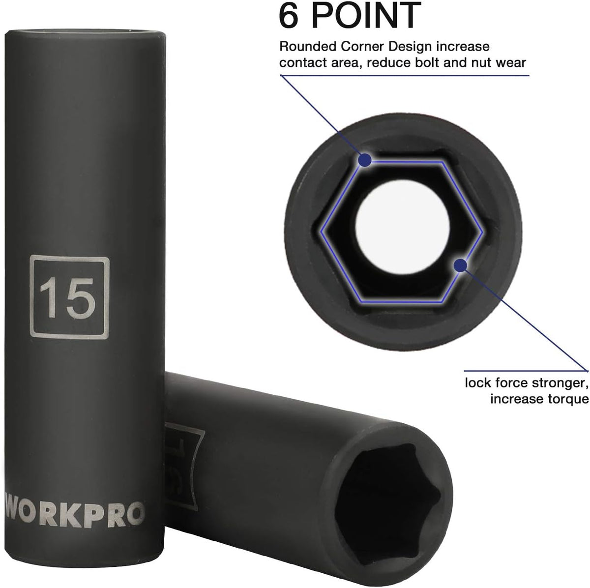1/2 Drive 55-Piece Impact Socket Set with Extension Bars X93980
