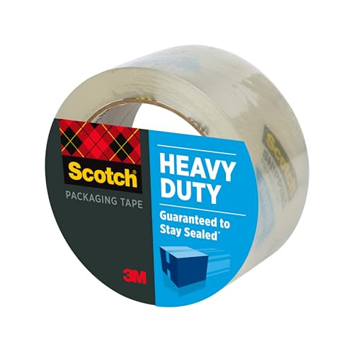 Clear Heavy Duty Packaging Tape, 1.88" x 65.6 yd, 3" Core, 1 Roll (Pack of 2) W922177