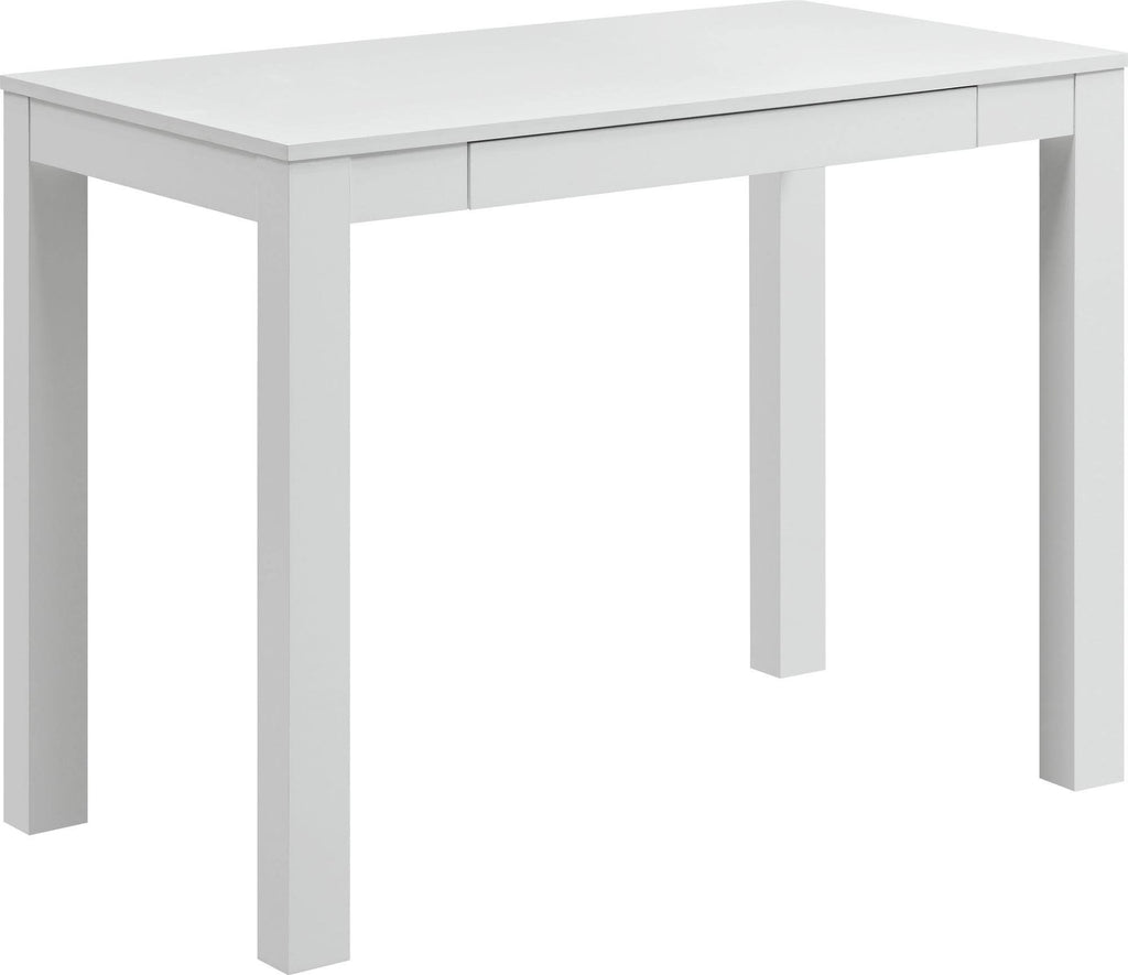 White Parsons Desk with Drawer L4526