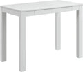 White Parsons Desk with Drawer L4526