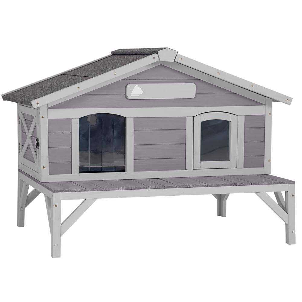 Wooden Cat House Y90273