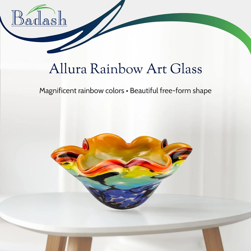 8” Mouth-Blown Art Glass Bowl F786780