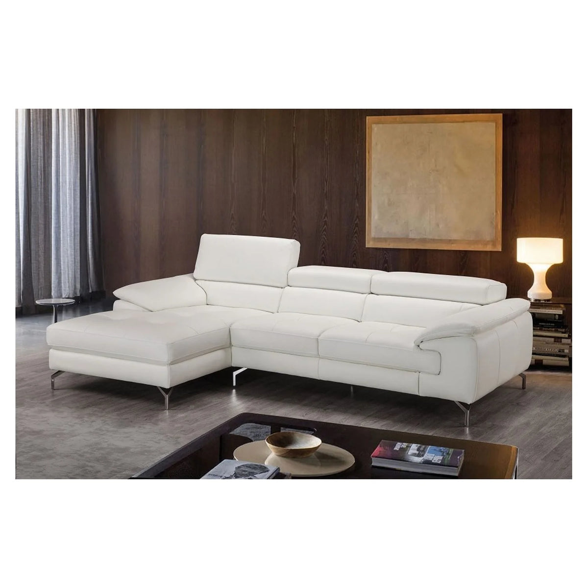 Premium Leather Left Facing Chaise Sectional M883