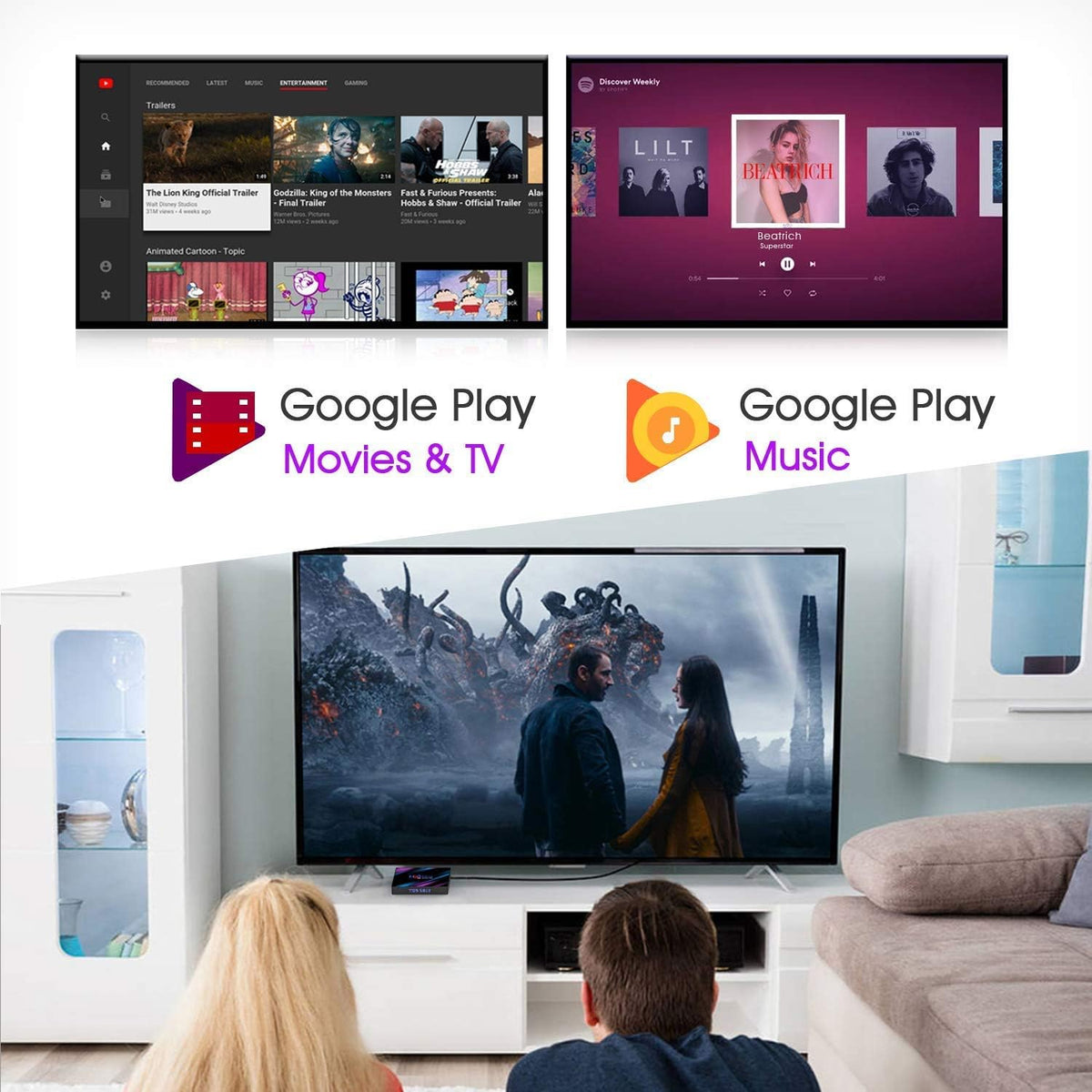 2GB RAM 16GB ROM 4K Smart TV Box Pack of 2 J874