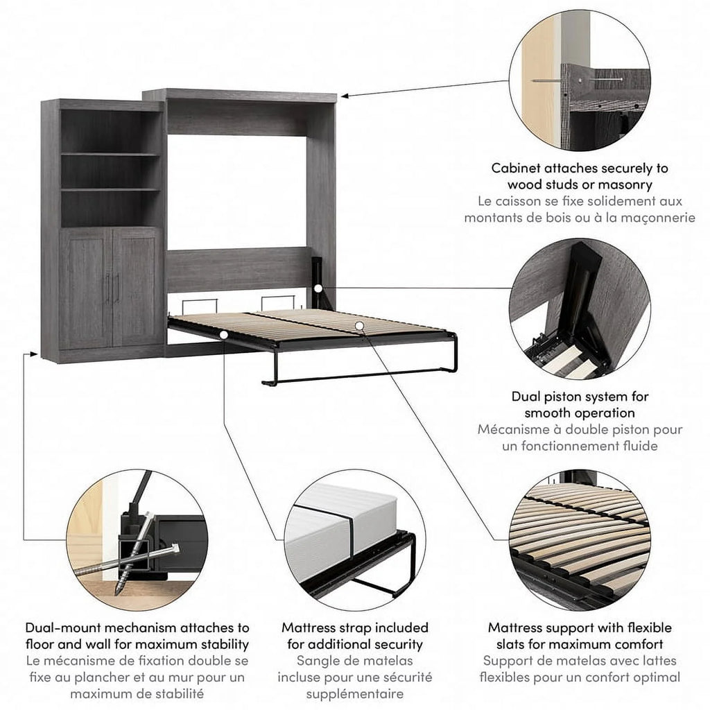 Queen Murphy Bed & Closet Organizer B291318