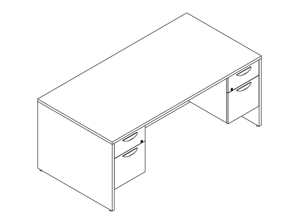 Gray Elm Laminate Desk Unit T518