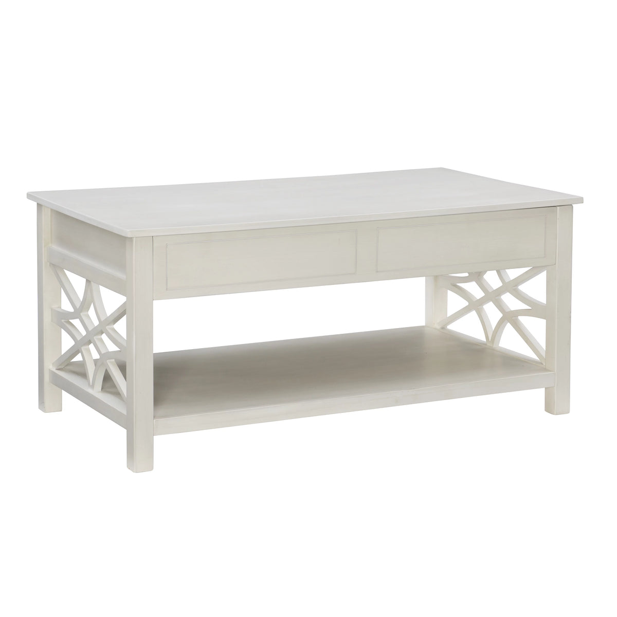 White 2-Drawer Lift-Top Coffee Table Z500823