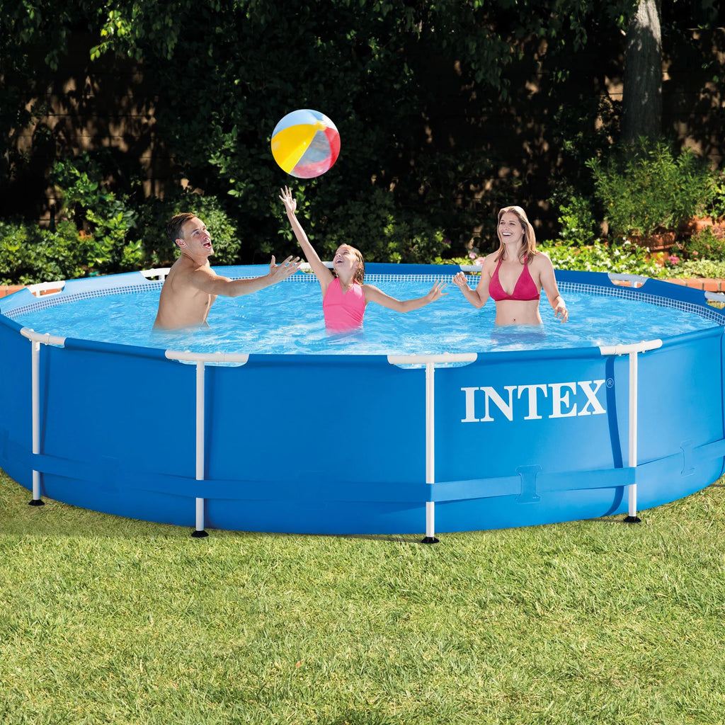 12'x30 Metal Frame Swimming Pool with Filter Pump W82868