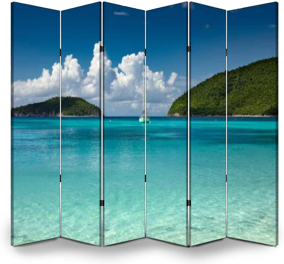 6 Panels Folding Canvas Screen Divider I5298