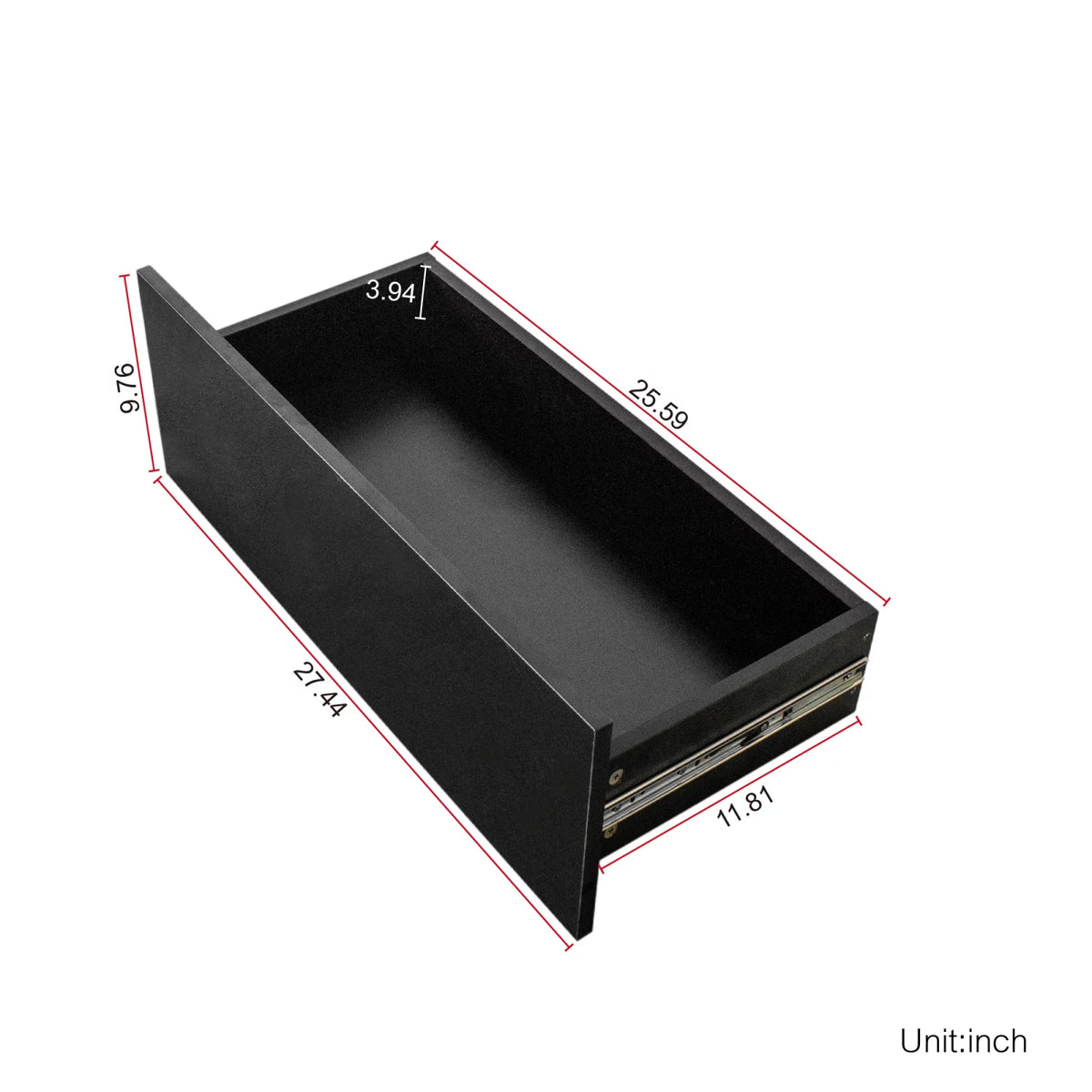 Black Modern LED TV Stand up to 80'' W731