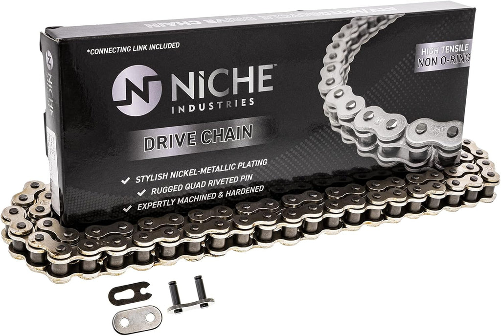 Drive Sprocket Chain Combo Front 16 Rear 42 Tooth 530HZ Standard 120 Links Pack of 2 F8475