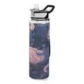 Blue and Pink Marble 32oz Tritan Water Bottles with Straw A526