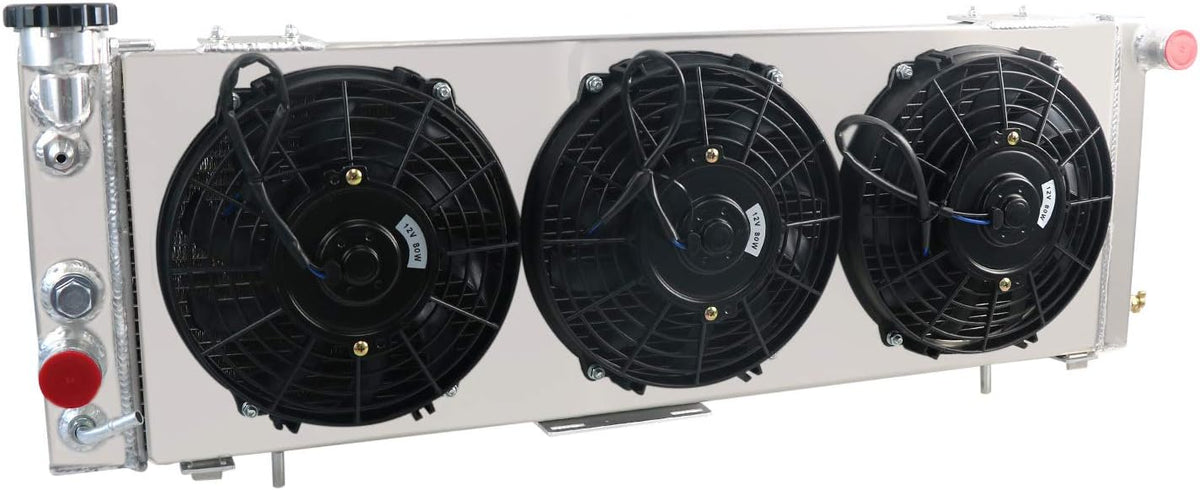 3 Row Core Aluminum Radiator with Fan Shroud and Relay D9791