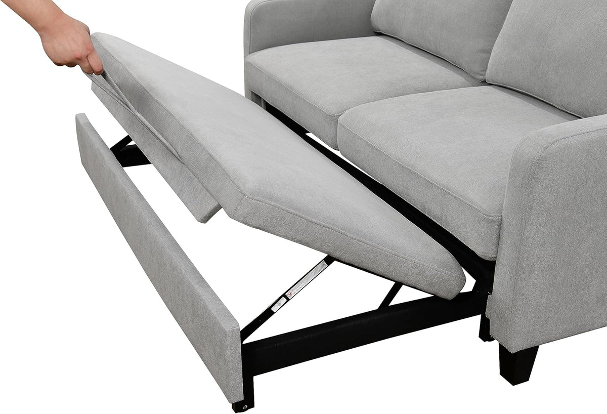 Light Gray Queen Sleeper Sofa Bed with Pullout Bed M245014