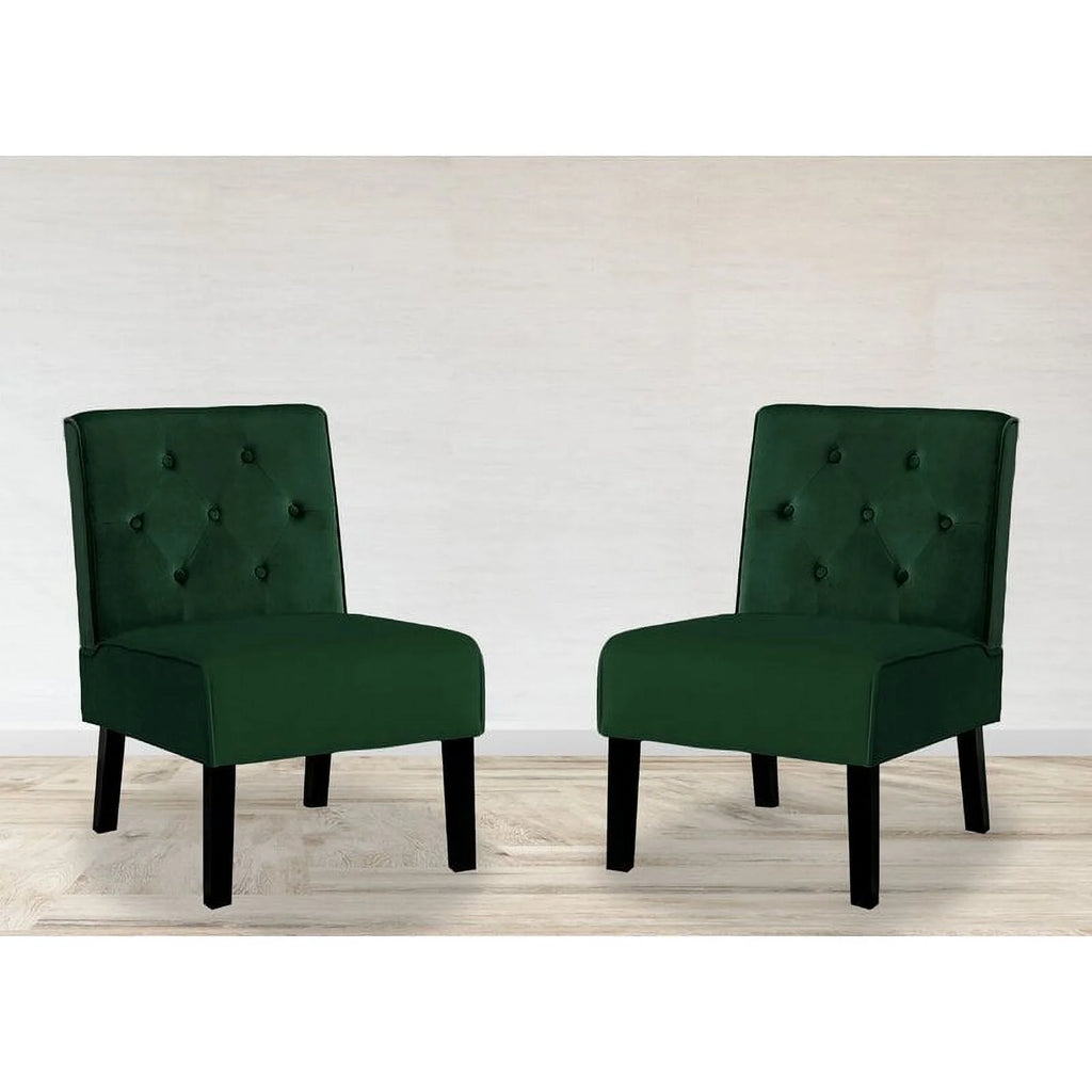 21'' Wide Tufted Velvet Slipper Chair Set of 2 S141503