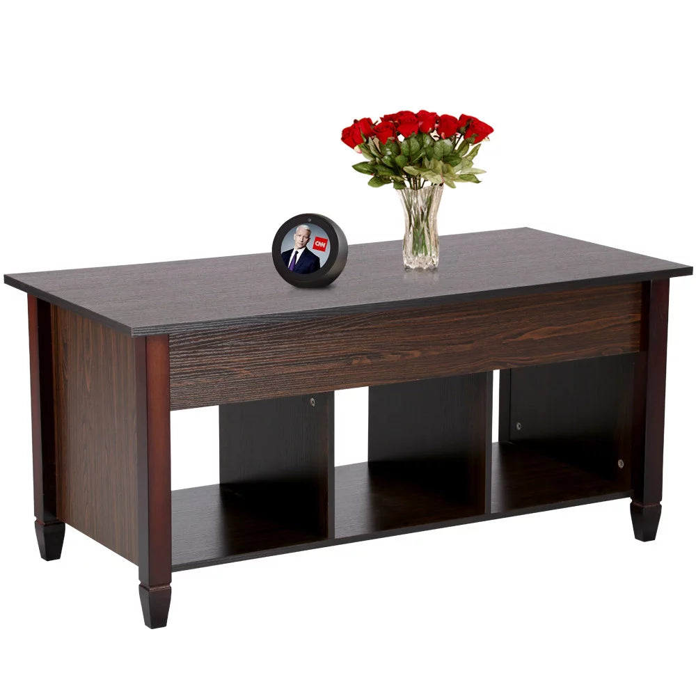 Modern Lift Top Coffee Table with 3 Storage Compartments W397966