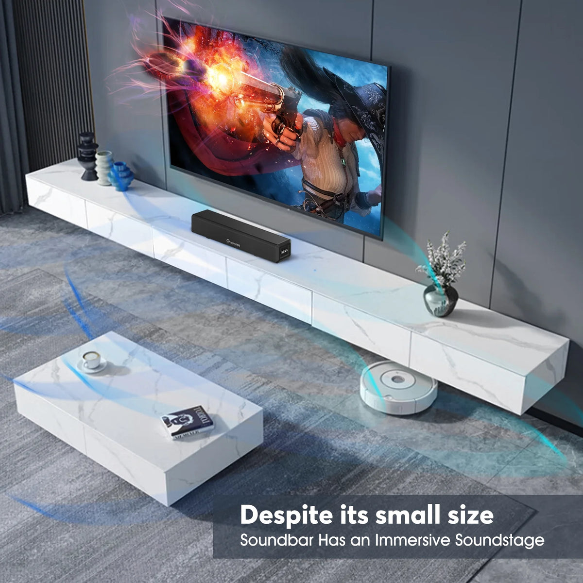 16-Inch 50W Soundbar with Bluetooth 5.0 and Subwoofer M970