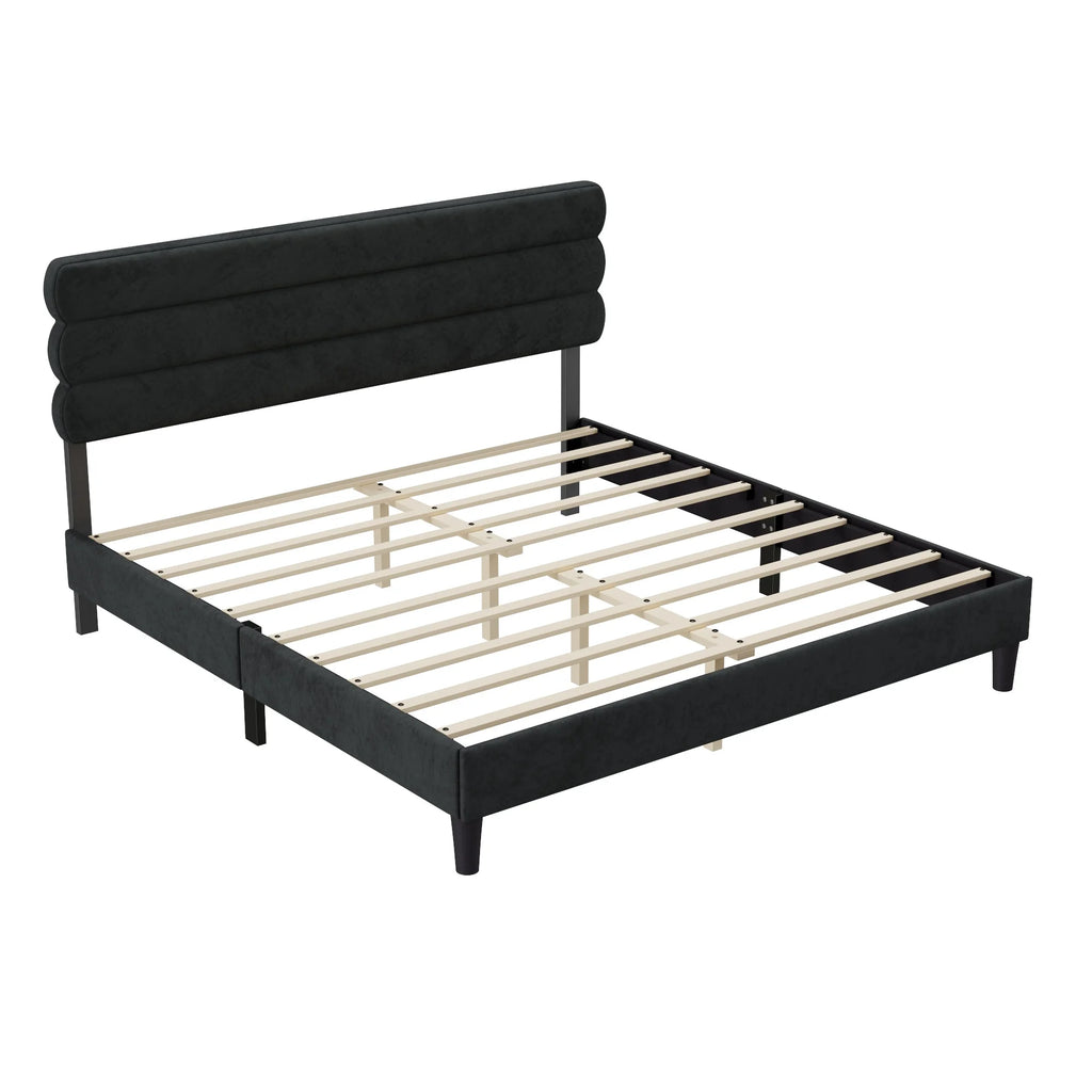 King Size Dark Gray Bed Frame K56176