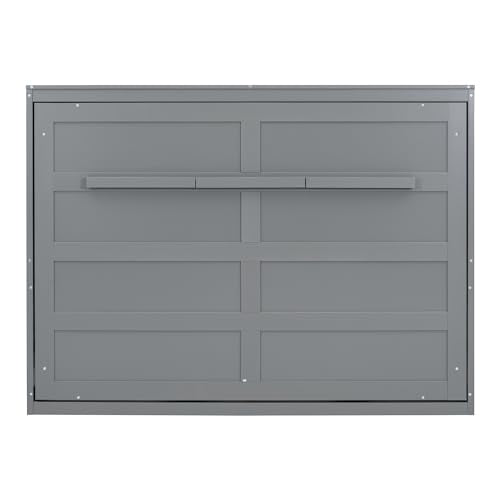 Gray Queen Solid Wood Murphy Cabinet Bed Z3508