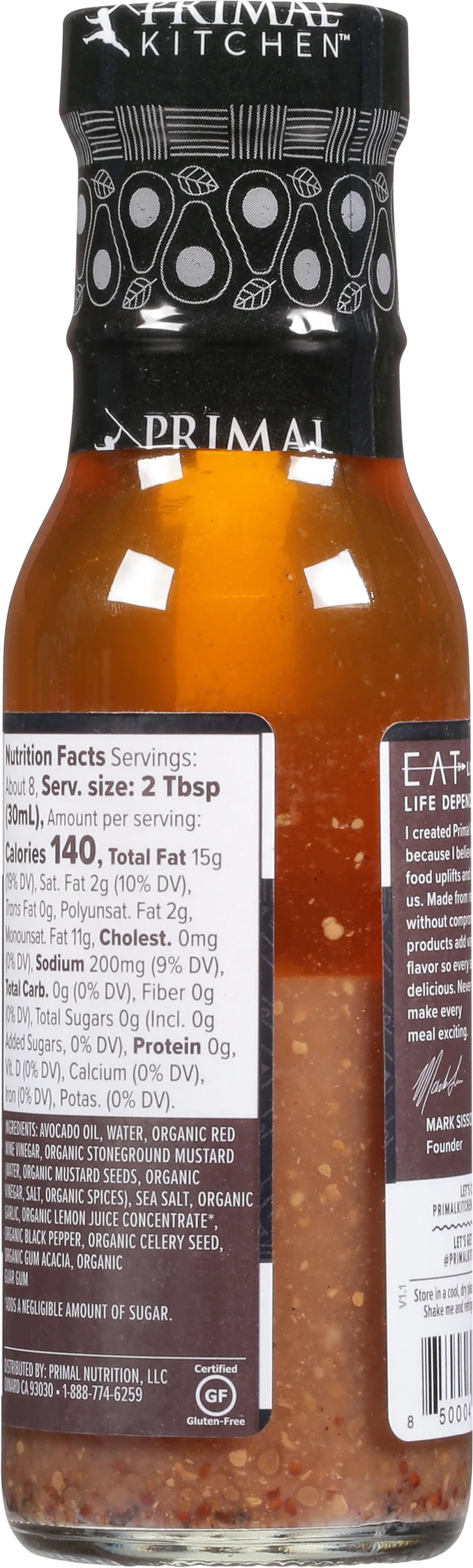Avocado Oil Vinegar Dressing 8 oz Pack of 6 W803643