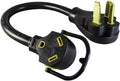 RV/Generator Dogbone Adapter 1.5ft NEMA 50 Amp Male to 30 Amp TT-30R Female Heavy Duty 10/3 STW Pigtail 4 Prongs to 3 Prongs Pack of 2 N451