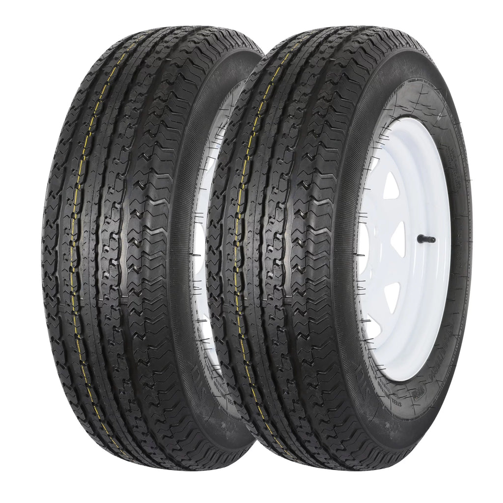 ST205/75R14 8-Ply Trailer Tire with Rim Set of 2 Q111