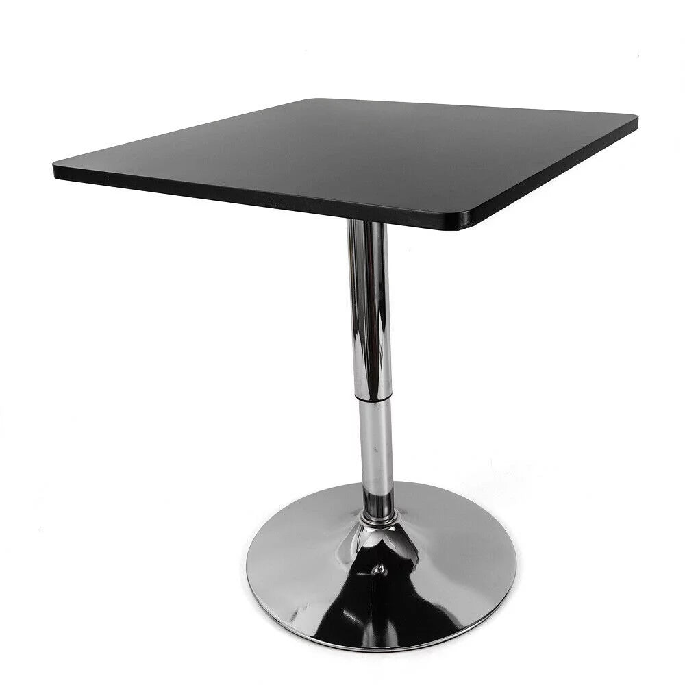 Adjustable Height 360 Rotatable Square Bar Table Black G410